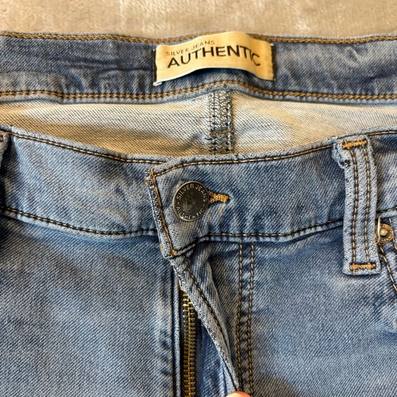 Silver Athentic Relaxed Grunge Denim Jeans Mn’s Sz 38x32 - Picture 3 of 11